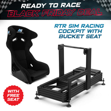 Apevie Simulator RTR Sim Racing Cockpit with Bucket Seat