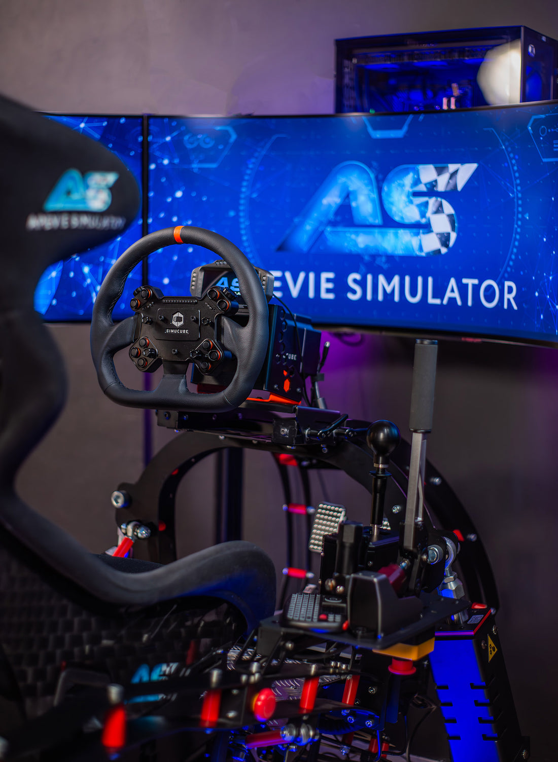 AS3 4DOF Motion Simulator with QSV20 Cockpit